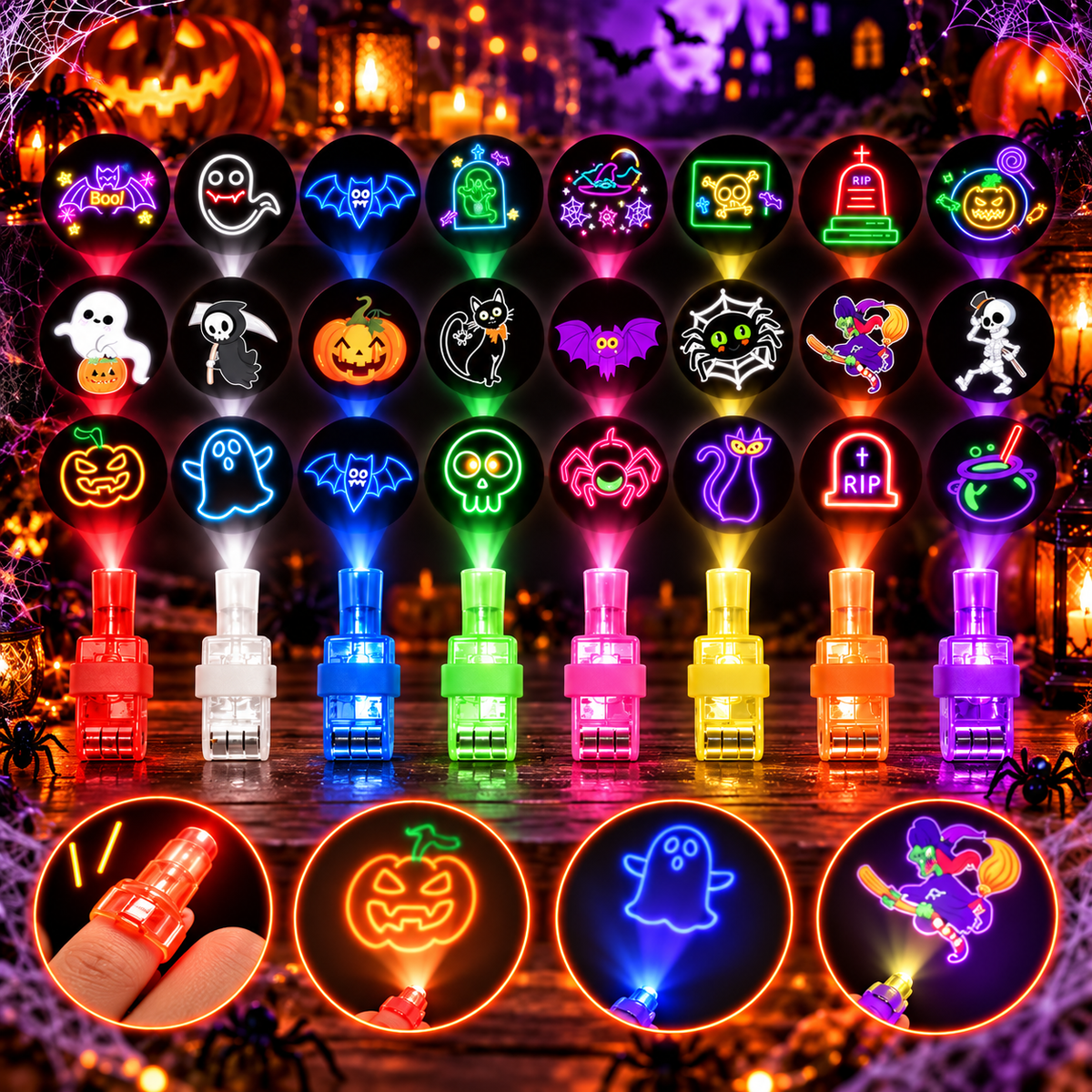 GlowFinger™ Halloween Finger Projector Lights