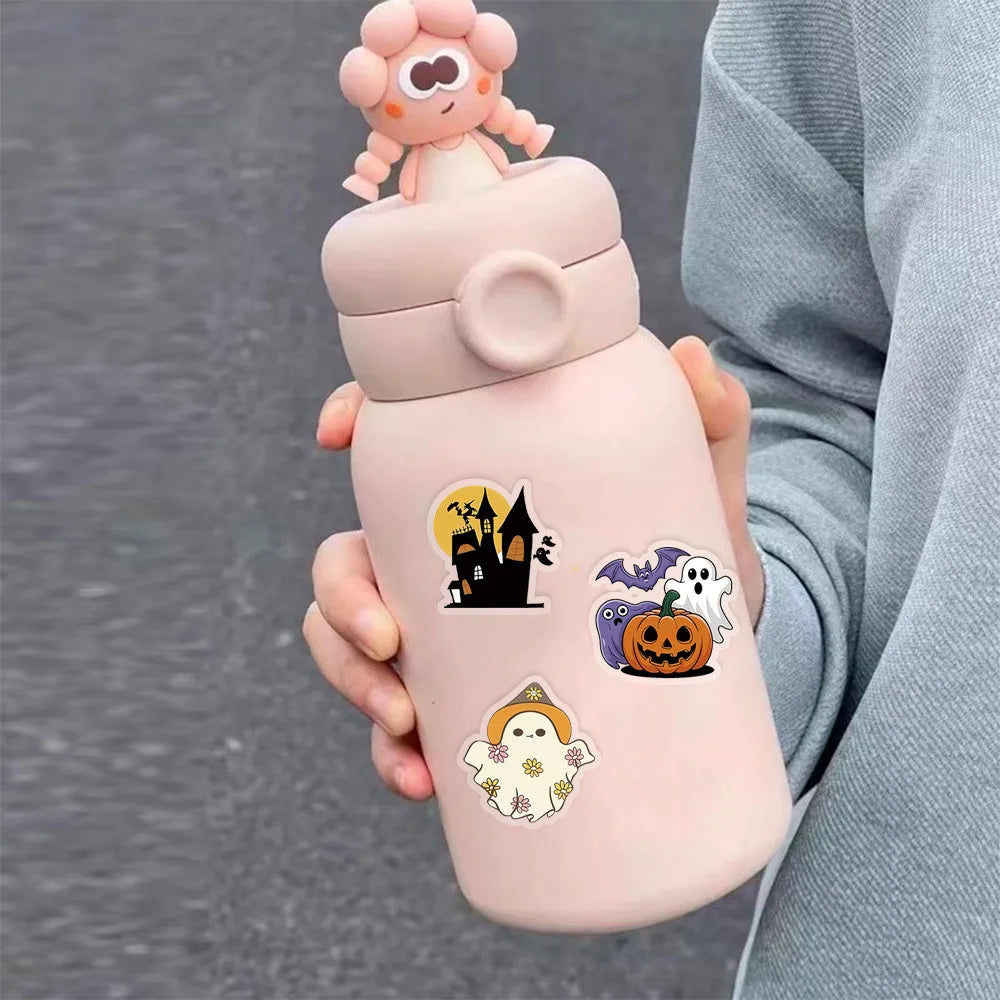 50PCS New Halloween Transparent Stickers - DIY Decor for Phones, Luggage, Journals & Gift Boxes Animeworlds Store