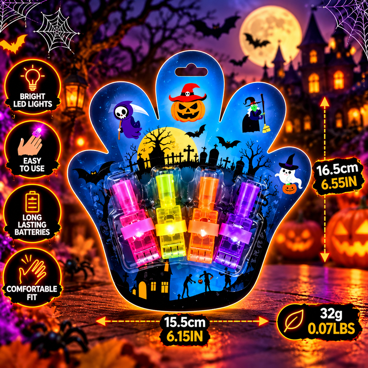 GlowFinger™ Halloween Finger Projector Lights